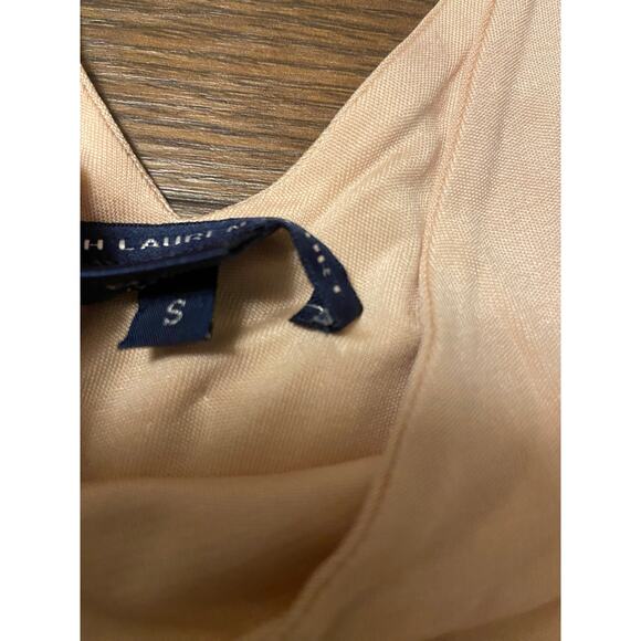 EUC Ralph Lauren Sport V-neck V-back sleeveless dress pinkish-tan sz: S - Picture 2 of 6